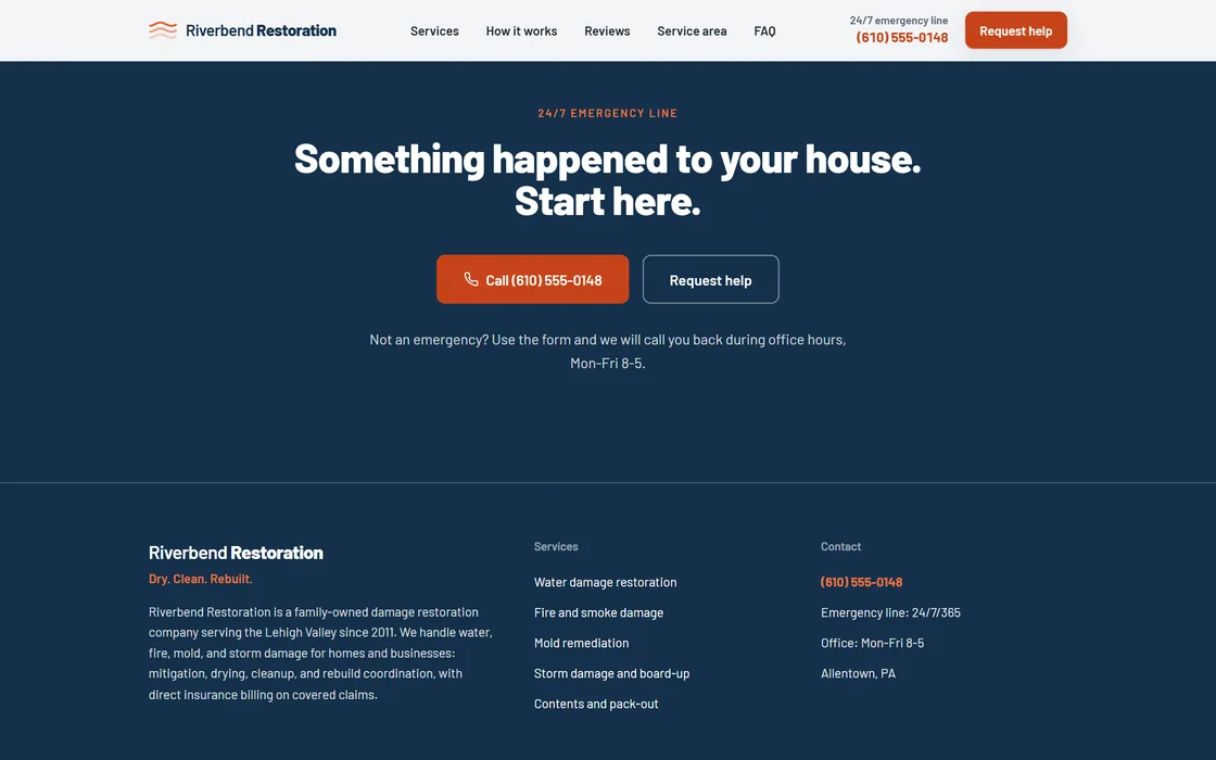 Riverbend Restoration closing call to action